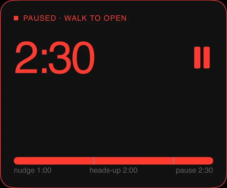 At 2:30 of sitting and scrolling, your apps pause